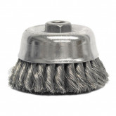 WIRE CUP BRUSH 4" DOUBLE ROW .014 WIRE