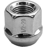 LUG NUT 1/2" 20 OPEN END BULGE ACORN ZINC