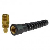 HOSE END RIGID WITH STRAIN RELIEF 1/4" MPT