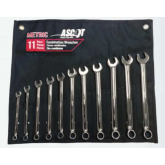 WRENCH SET OPEN END METRIC LONG COMBO 11 PC.